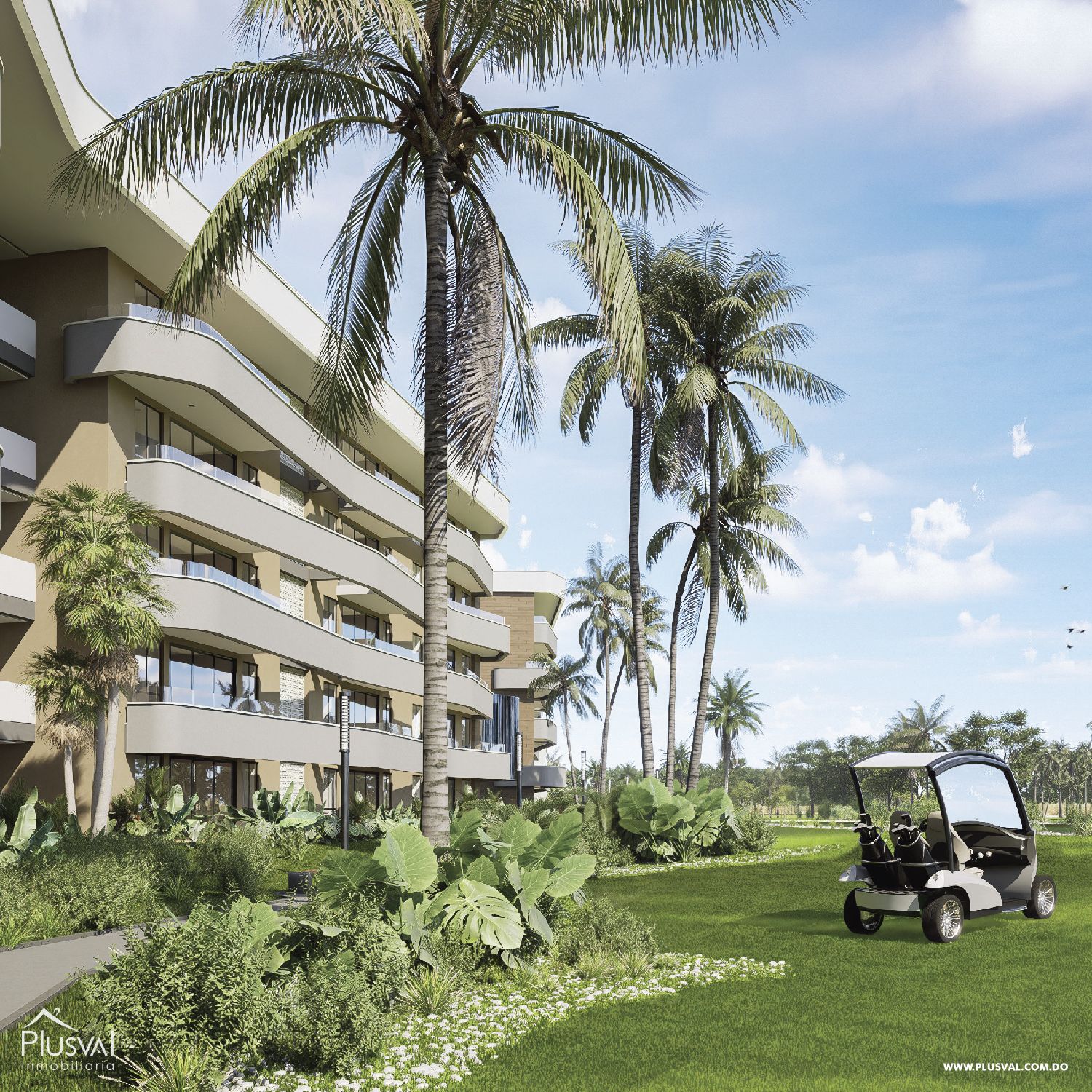 Apartamentos en Venta en Bávaro con vista a Campo de Golf 365776
