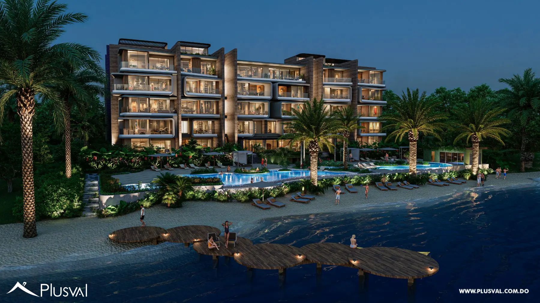 Elegante Apartamento de 2H + Servicio en Cap Cana con Vista al Lago. Moari by Hermida 531504