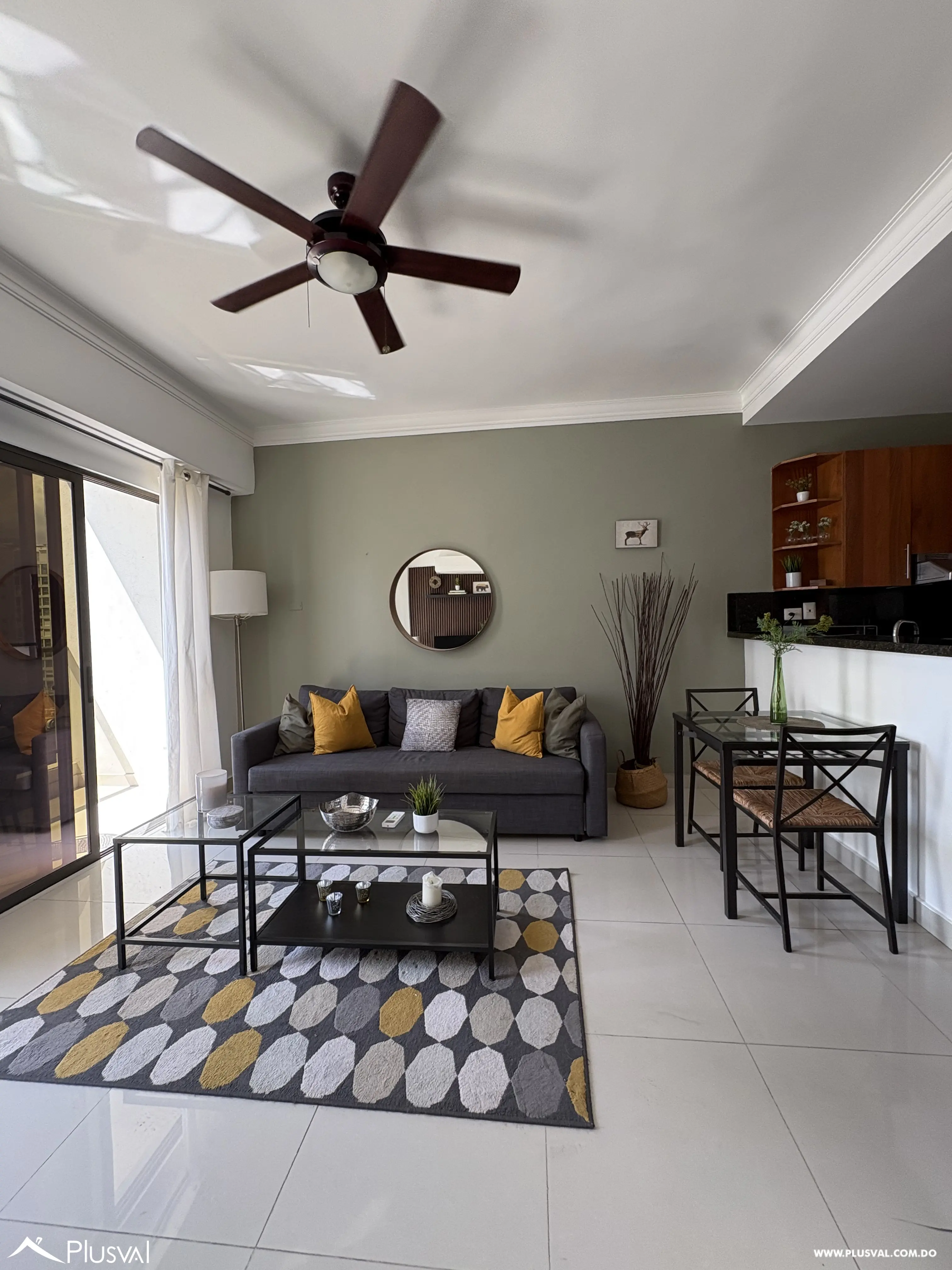 Apartamento amueblado en Alquiler, de 1 habitación en Piantini. 490900