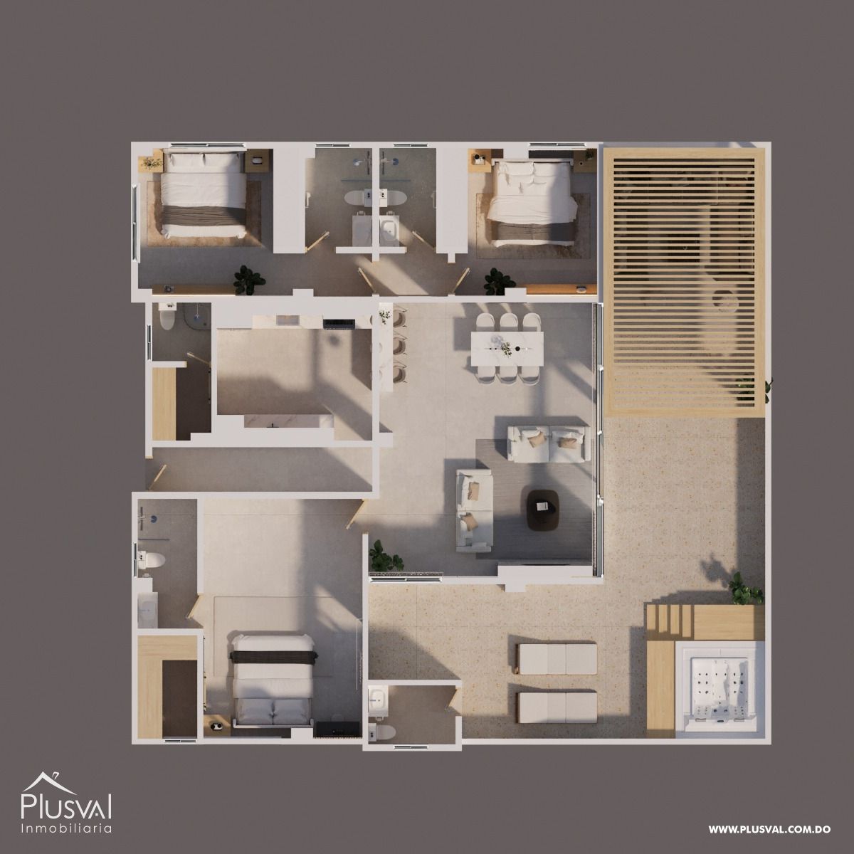 Pent-house de 3 habitaciones a 3 minutos de la playa. 472405