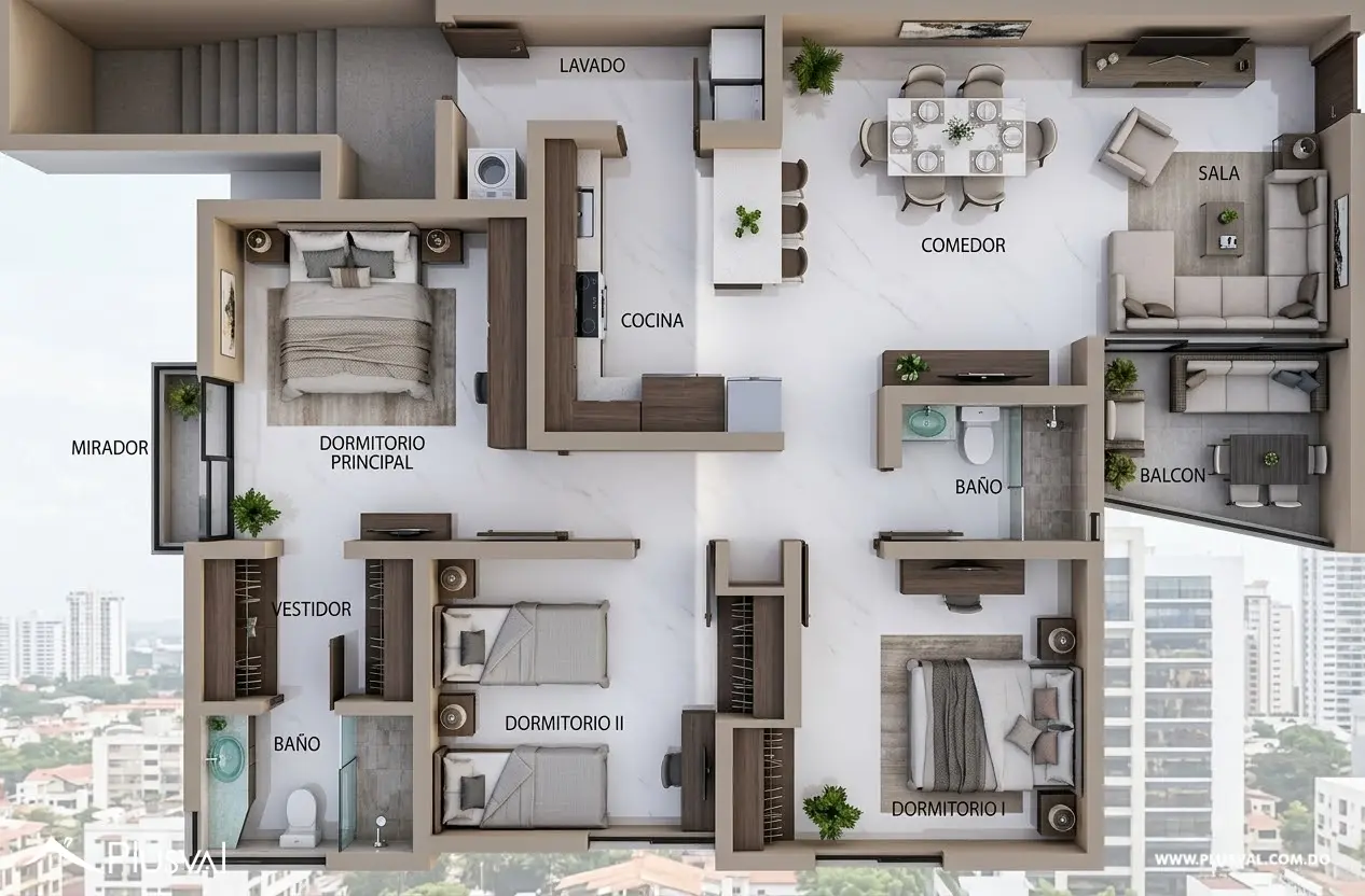 Nuevas Torres de apartamentos de 3 Habitaciones en Santiago 533748
