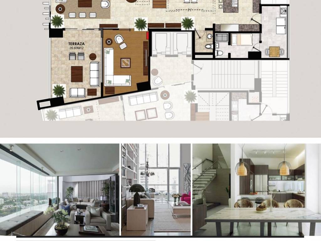 Unico proyecto con apartamentos de 2 niveles y terraza en Piantini 78122
