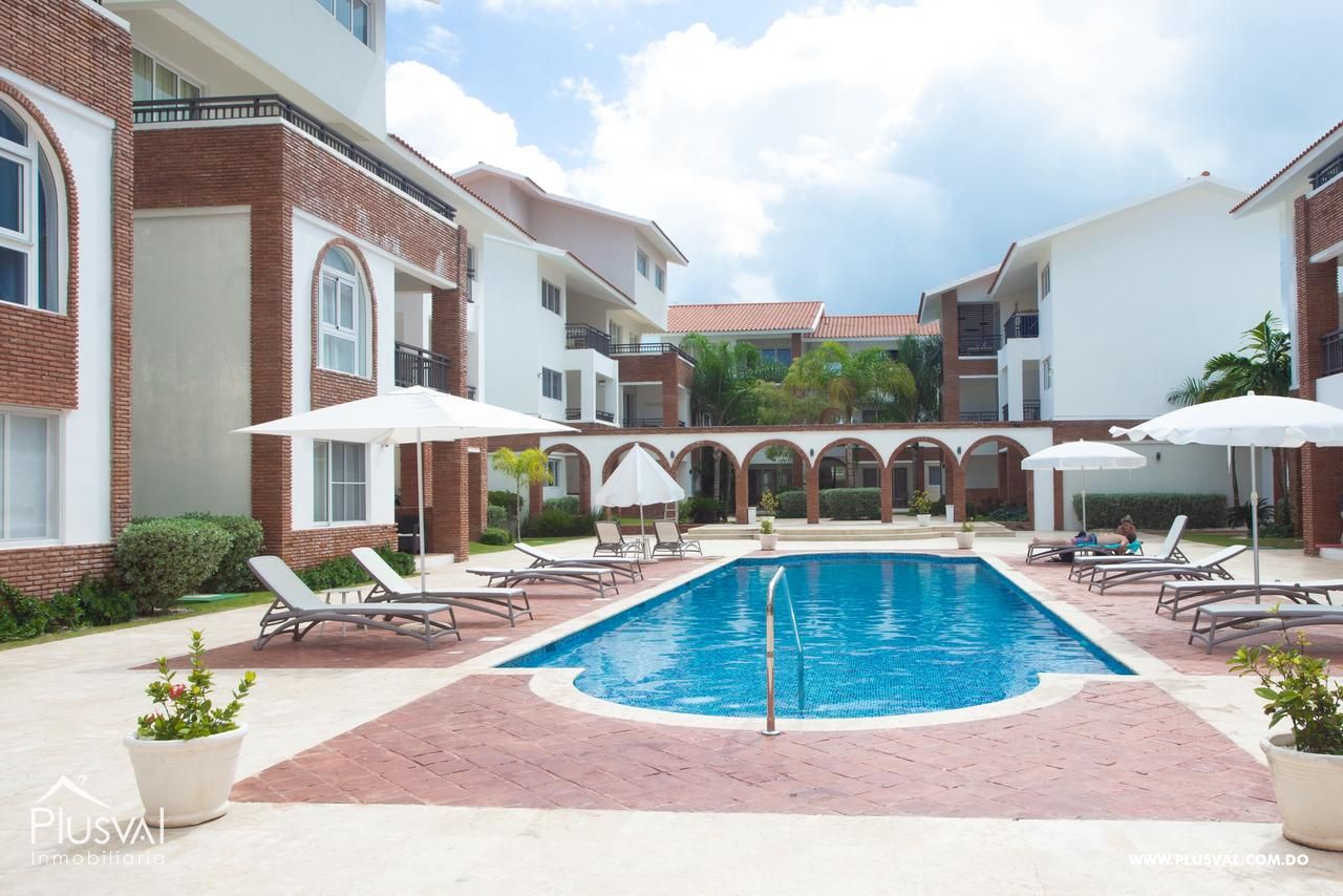 Apartamento en venta en una residencia nueva y segura, cercana a comercios y ubicada en el centro de Bávaro, a 4 minutos de la playa. 488246