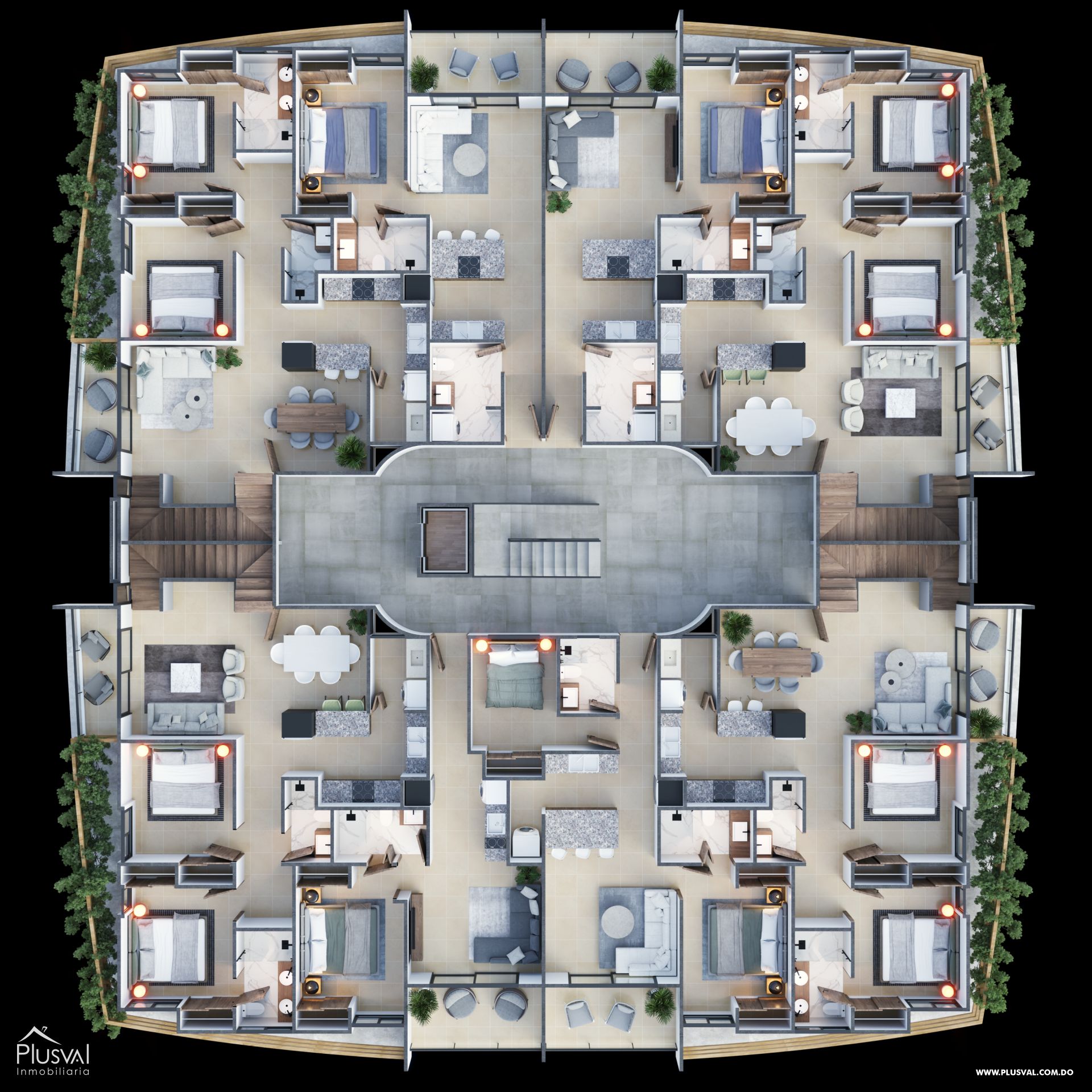 Amplios Apartamentos de 1, 2 y 3 Habitaciones en Venta 456489