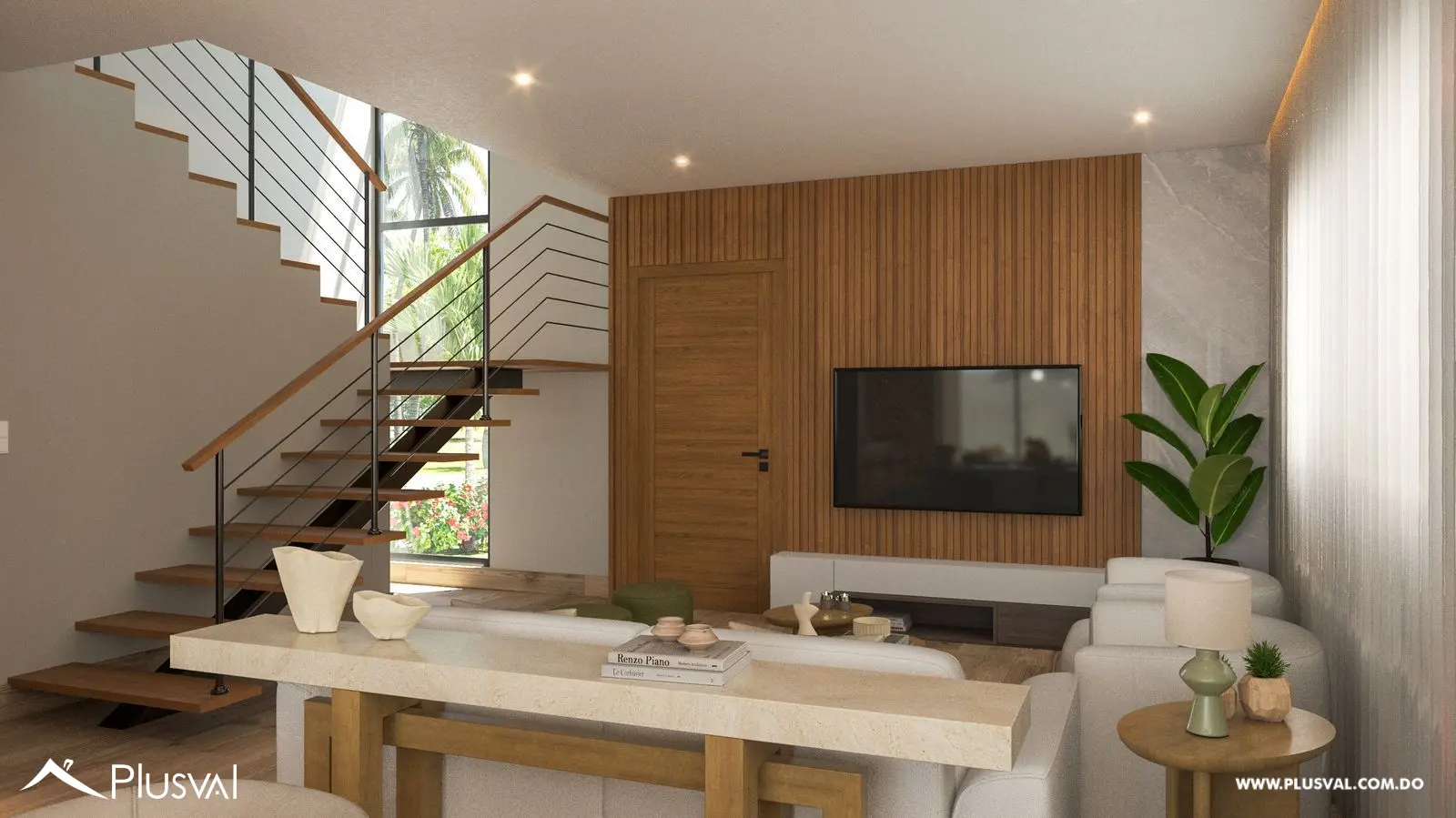 Townhouse de 3 habitaciones en Costa Cana – Con patio, terraza y piscina privada 463496