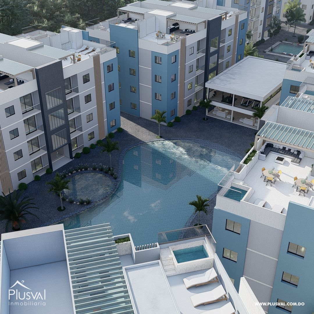 Apartamentos de 3 habitación con Acceso directo desde la autovía en Punta Cana 376681