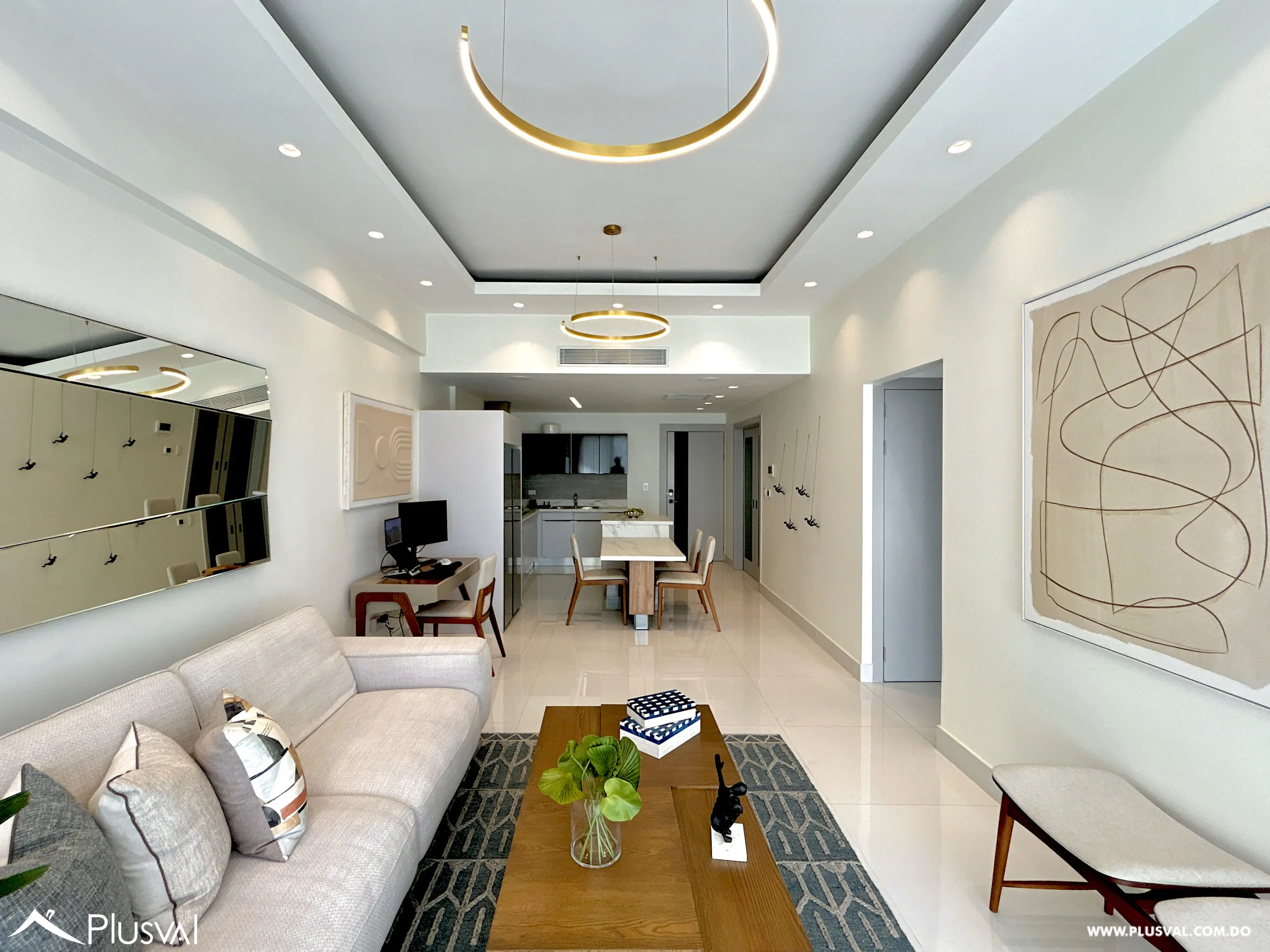 Apartamento amueblado 1 hab+estudio en alquiler,  Piantini 460645