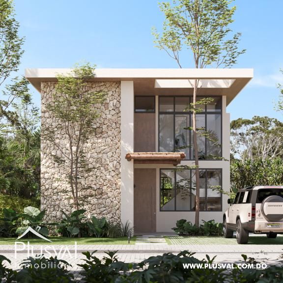 Casas de 2 niveles y patio en Downtown Punta Cana. 279046