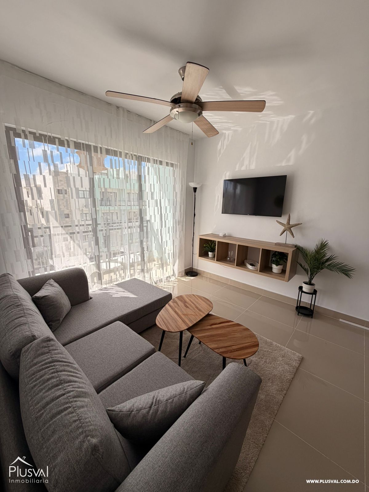 Apartamento amueblado en Renta de 1 habitación en 4to nivel con areas sociales completas en Punta Cana 491950