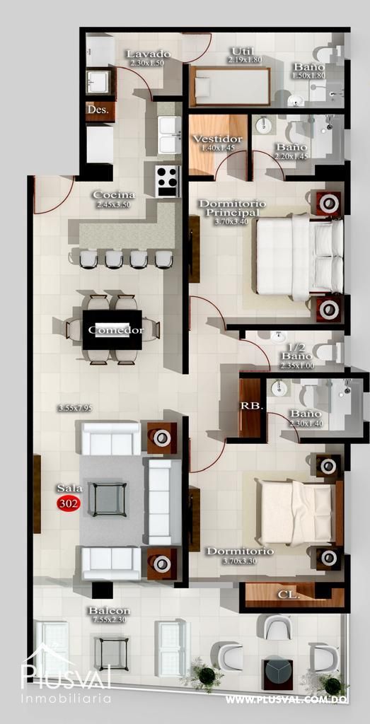 Apartamentos en planos, en venta, de 1 y 2 habitaciones 276629