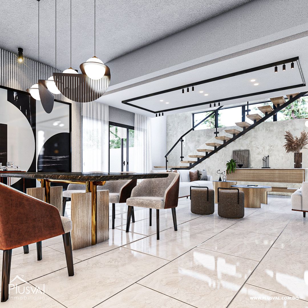 Casa moderna a la venta, con 2 niveles en residencial seguro de Licey al Medio. 305310