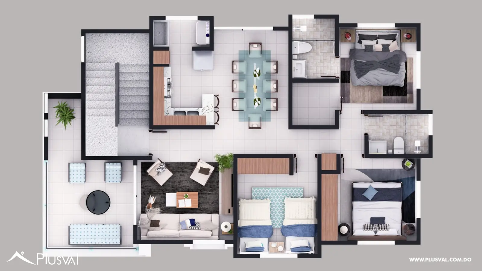 Apartamentos de 3 habitaciones en Ciudad Modelo II 514751