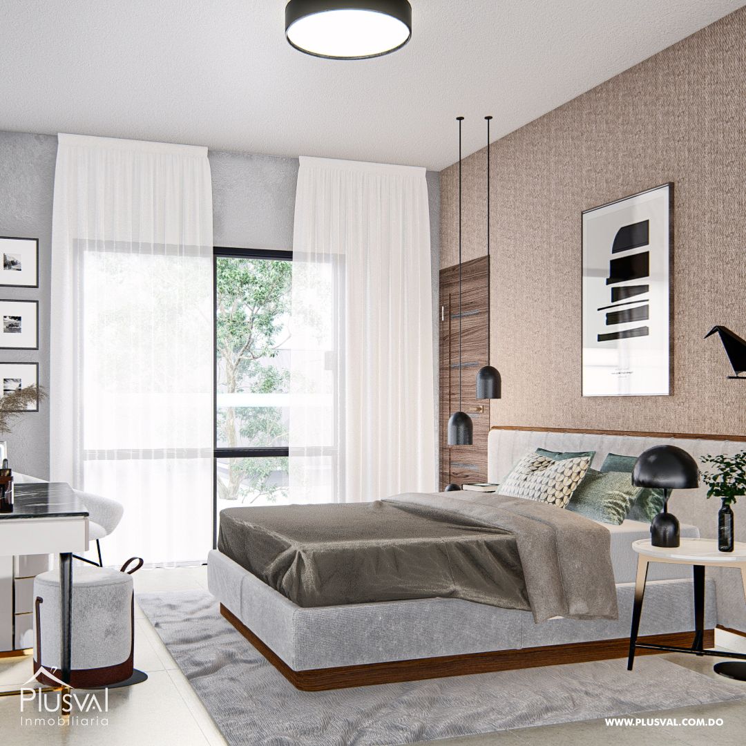 Casa moderna a la venta, con 2 niveles en residencial seguro de Licey al Medio. 305314
