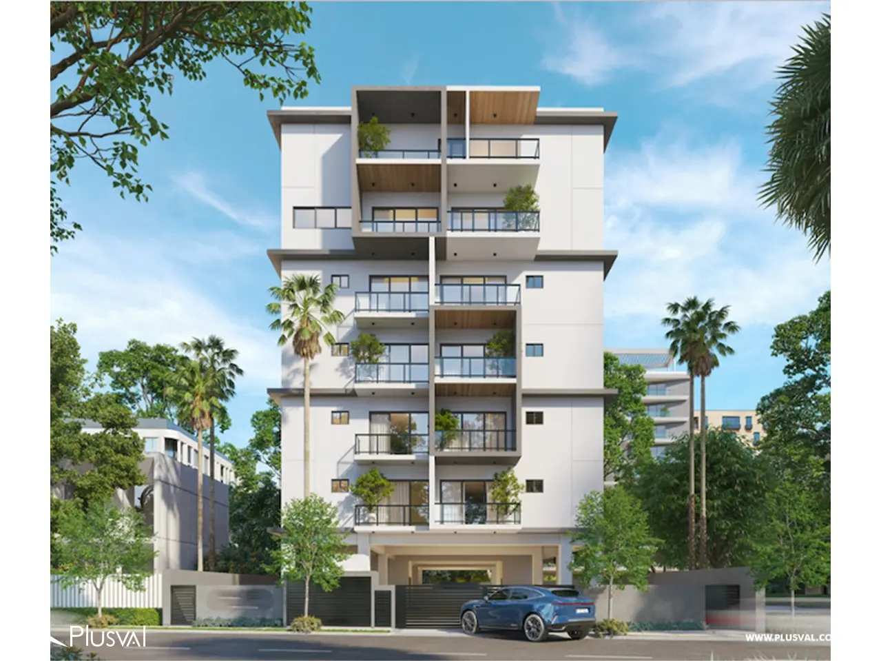 Proyecto de apartamentos en construcción en calle tranquila de Gazcue 490209
