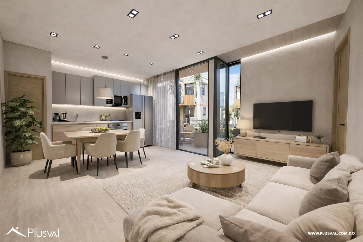 Apartamentos de 2 Hab en Punta Cana con buen balcón y área verde 508900