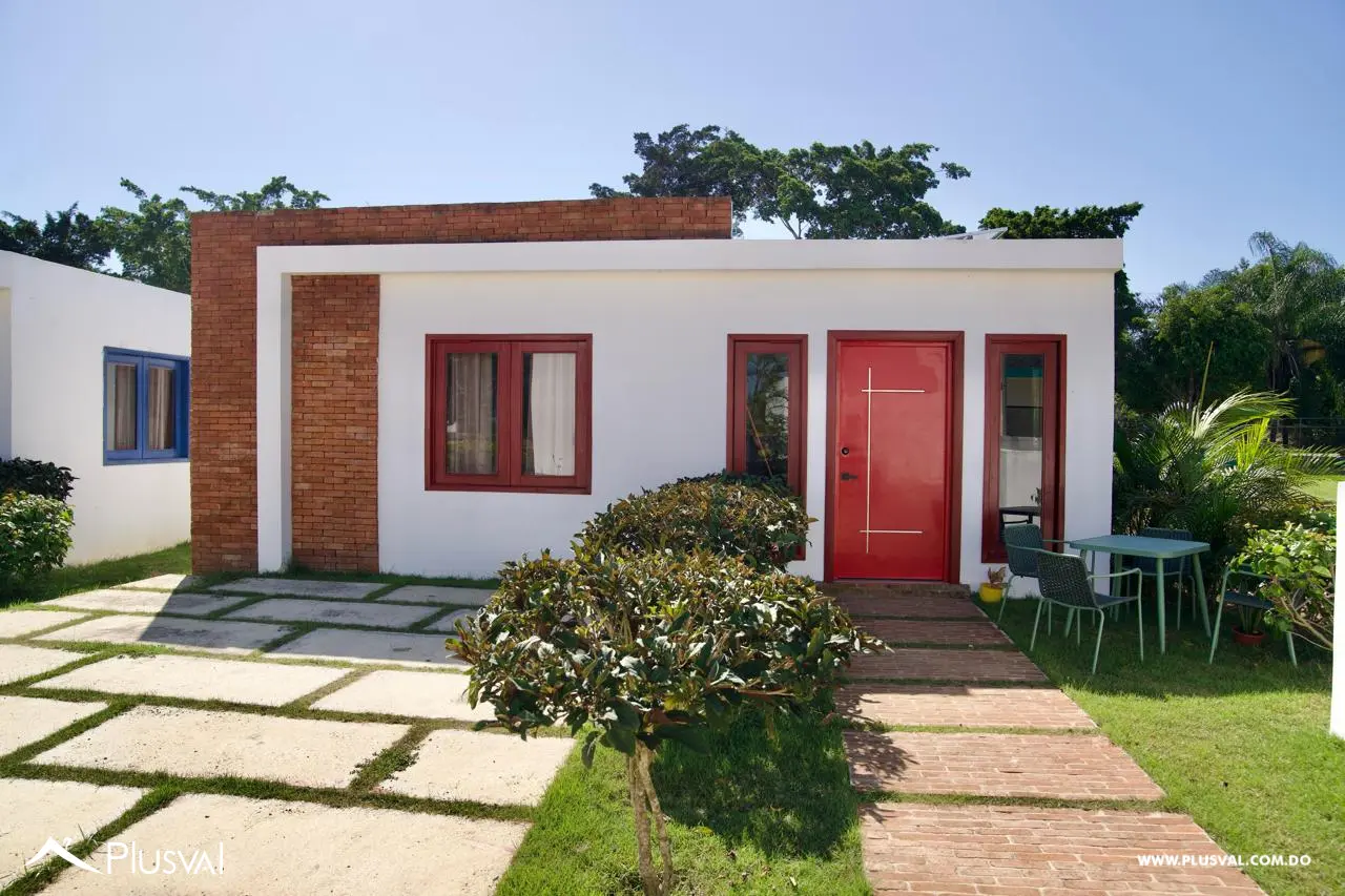 Casas de un nivel en proyecto cerrado en Boca Chica 524789
