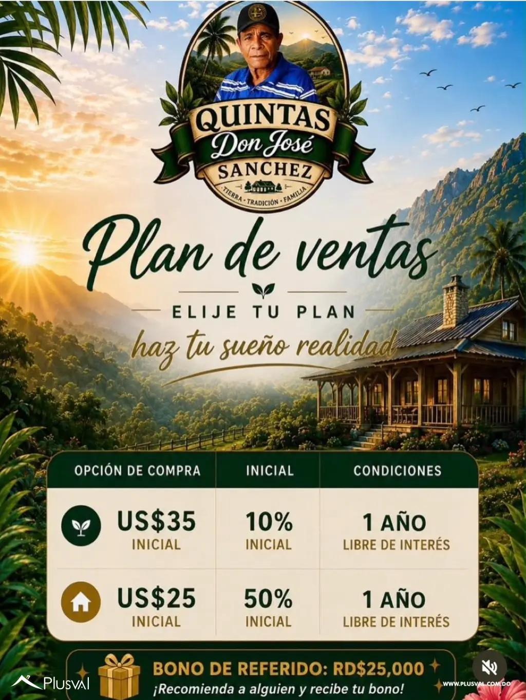 Quinta don jose proyecto de solares con vista a la montana, en loma de la bestia a partir desde 400  a 700 metros  35 us 536223