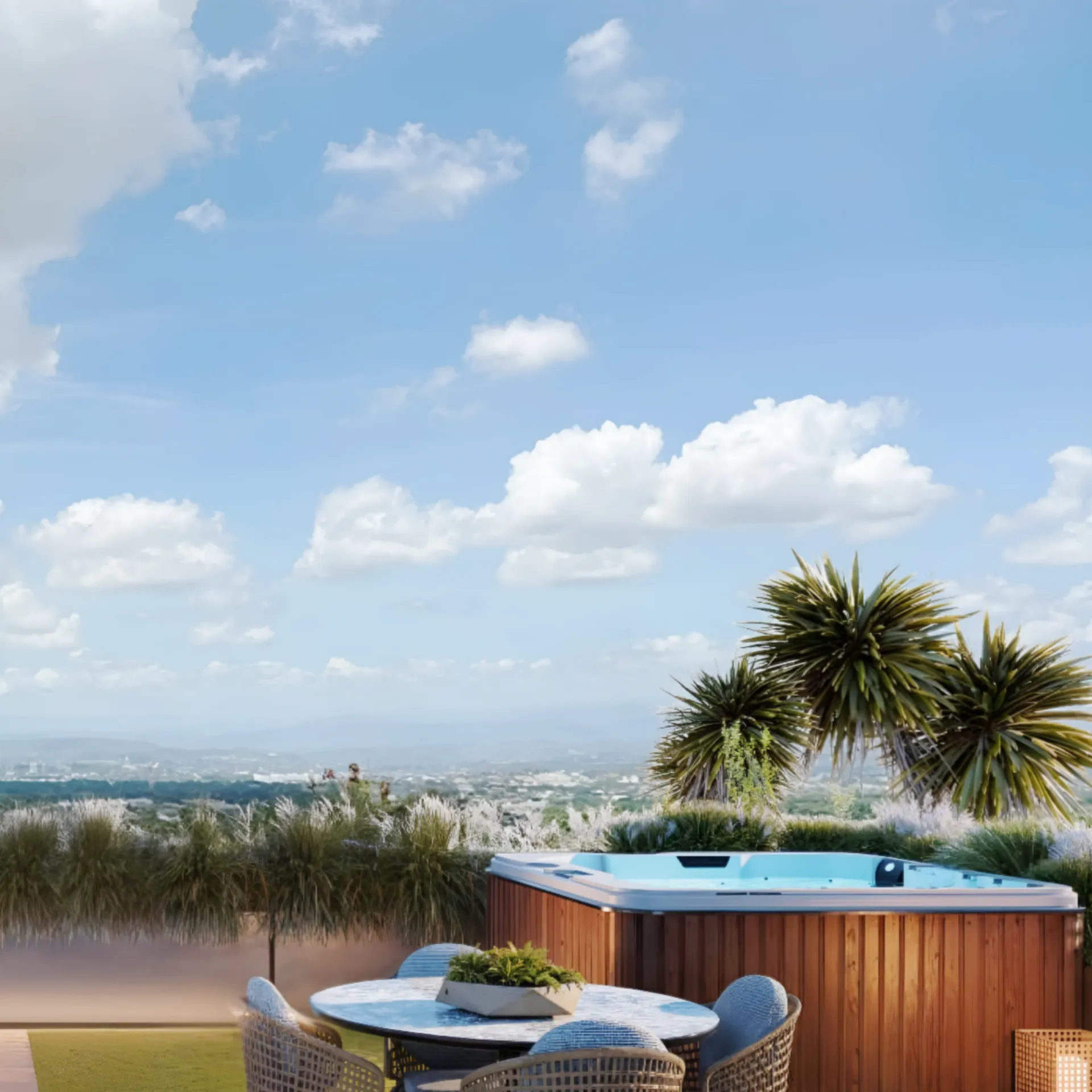 Proyecto de casas en las montañas de Santiago con hermosas vistas a toda la ciudad desde su terraza en el tercer nivel. 498765