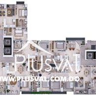 Apartamento en venta de 3 habitaciones en Evaristo Morales 458034
