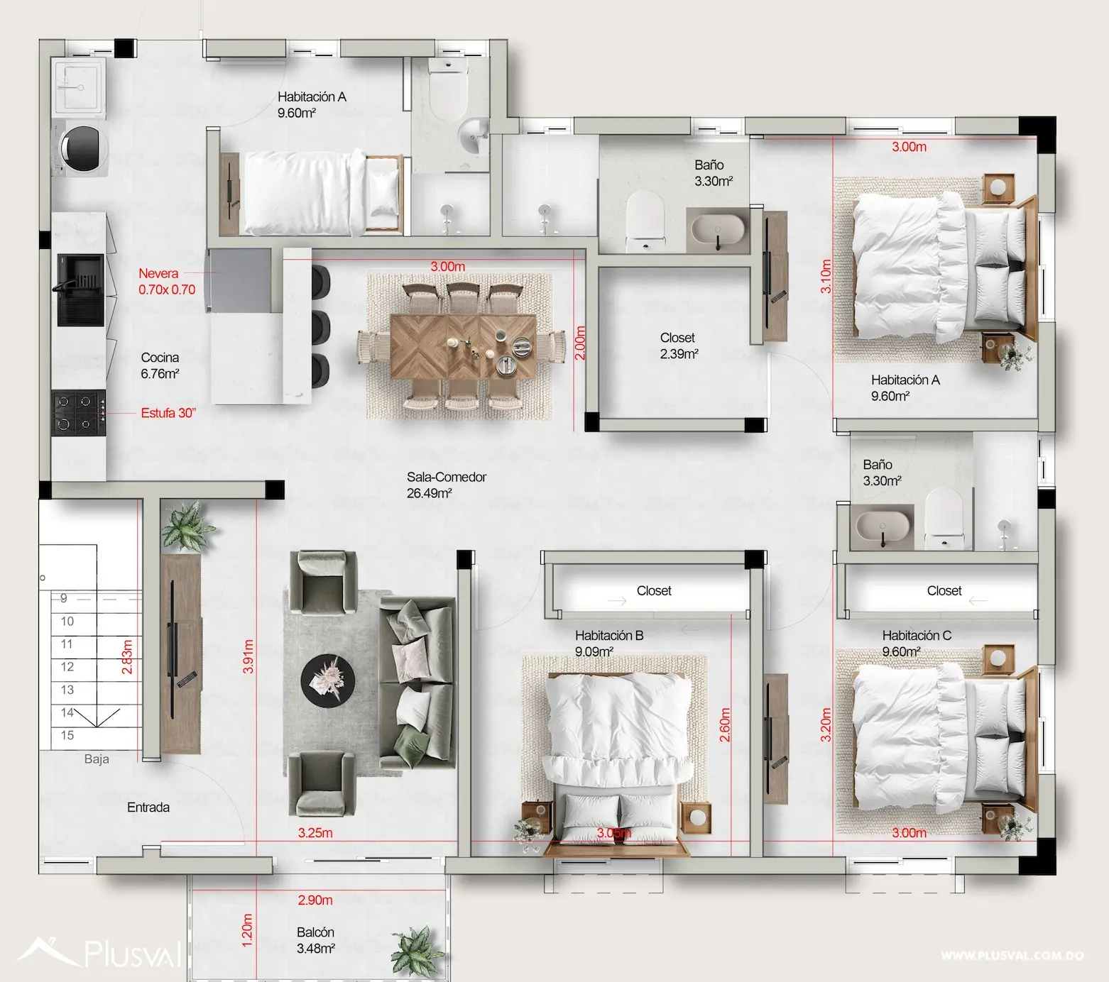 Cómodo apartamento en venta en residencial cerrado 473173