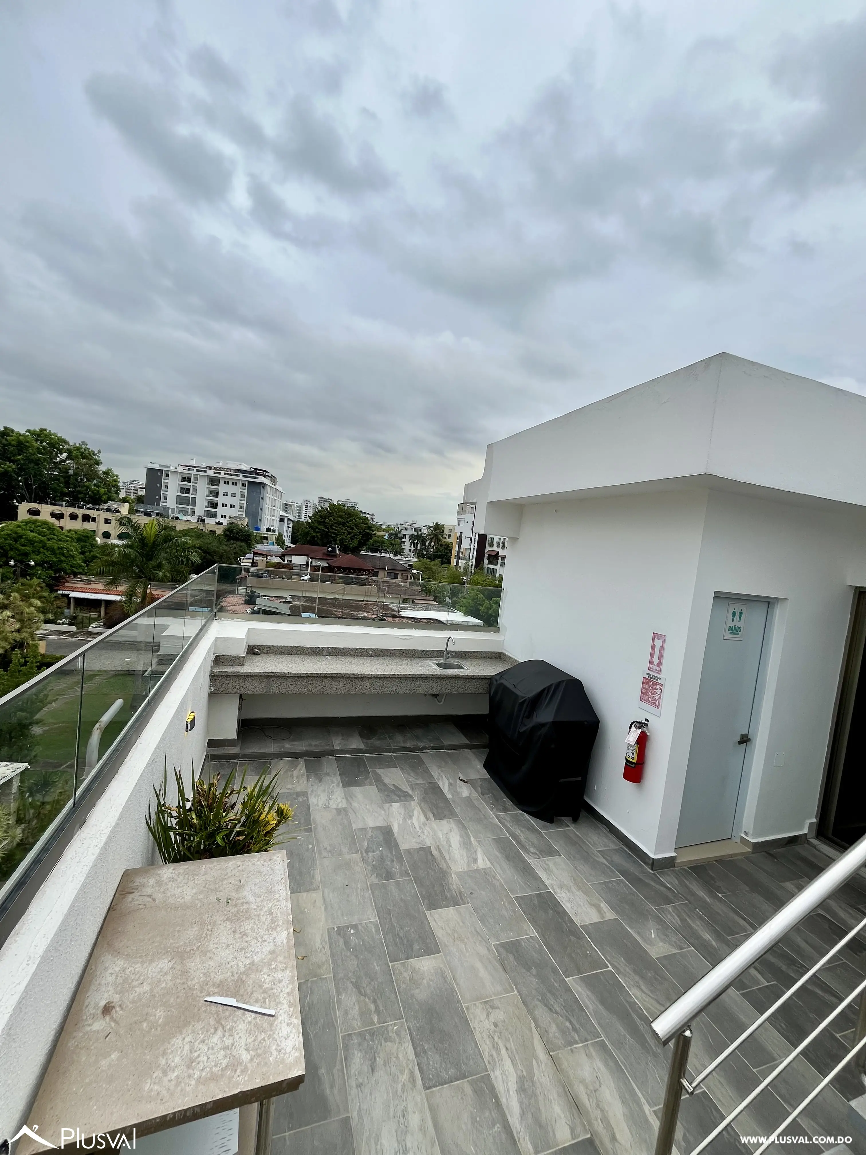 Terraza rooftop con piscina en alquiler en Gazcue 468473