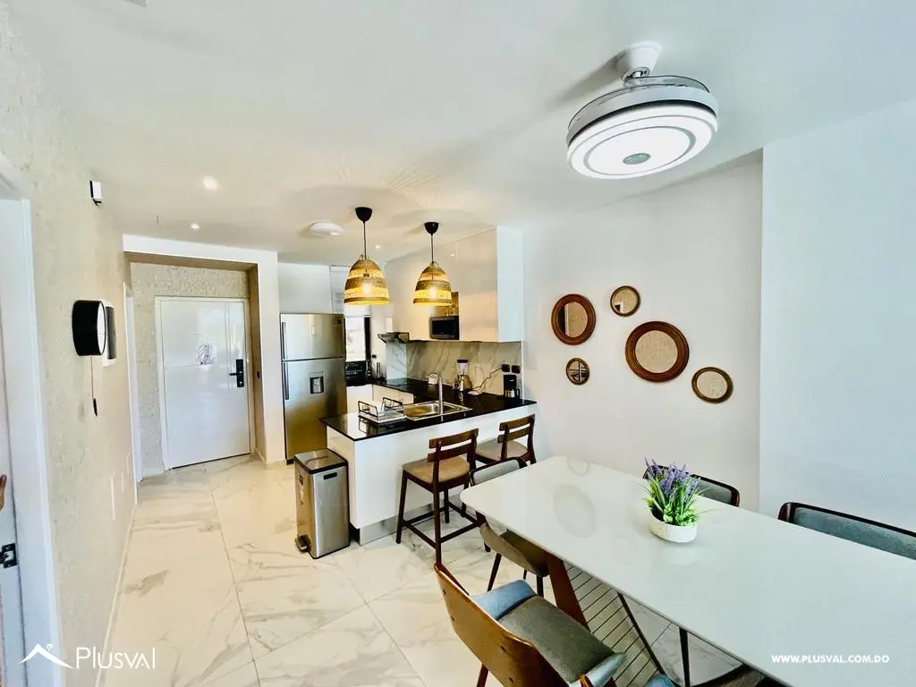 Venta de moderno apartamento amueblado en Cana Rock con acceso directo a Piscina 465296