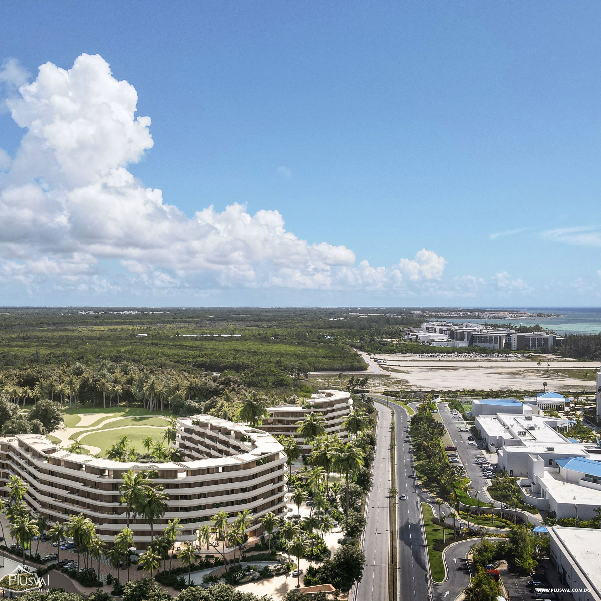 Apartamentos en venta con vista al campo de Golf-Cap Cana 236951
