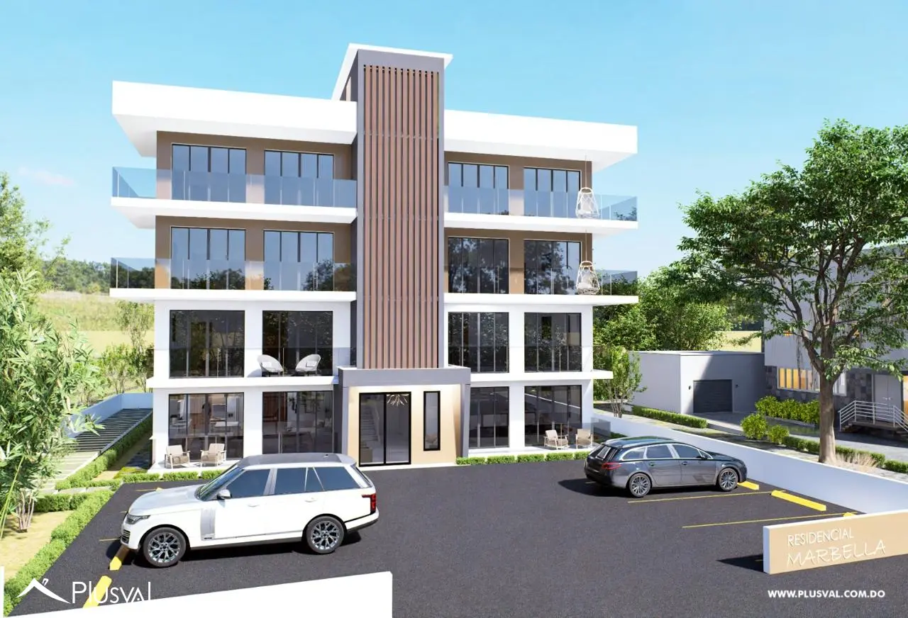 Apartamento moderno en venta en Playa Chiquita, Sosúa, a minutos del mar. 487568