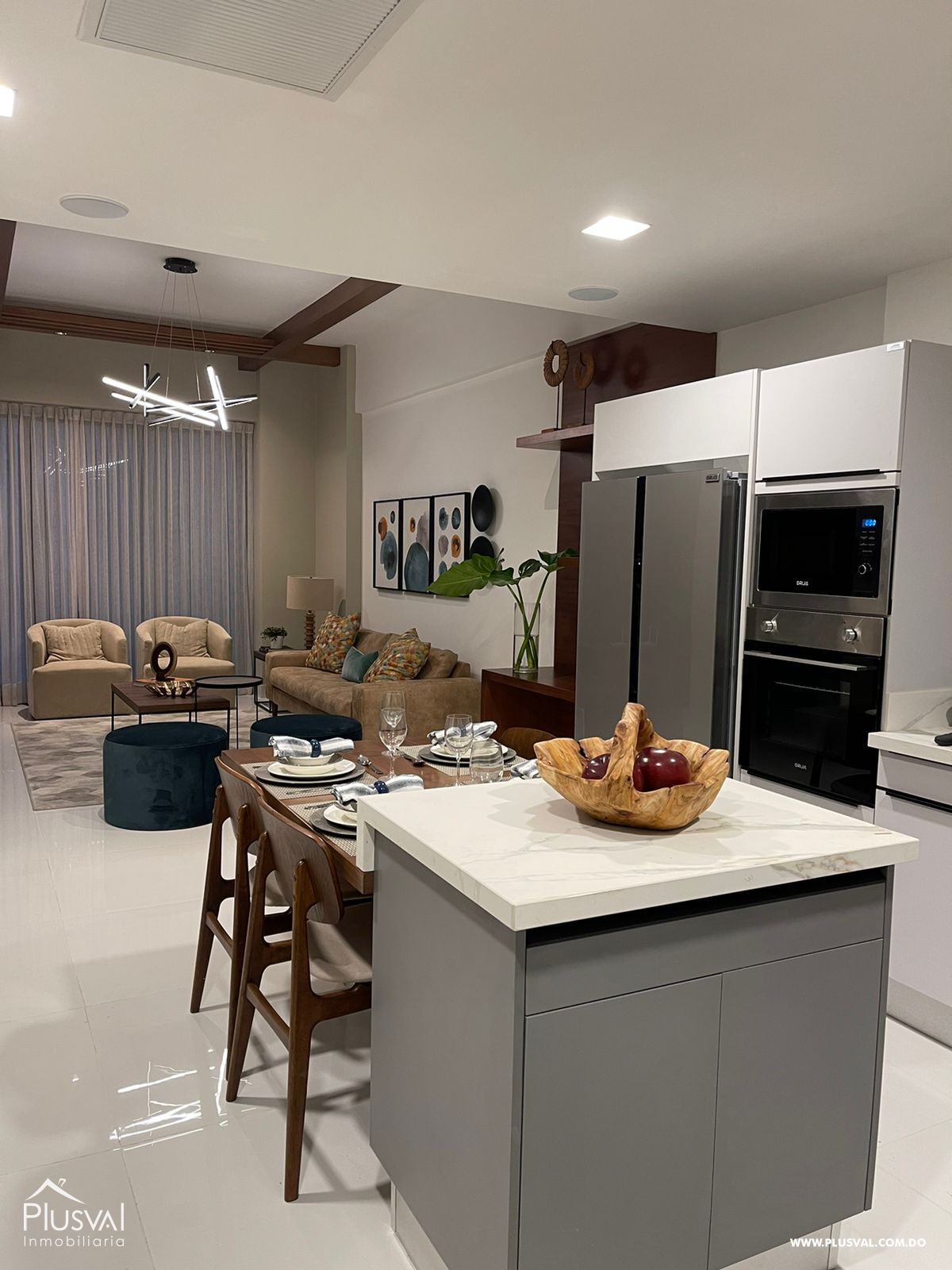 Apartamento de 1 habitación en alquiler + estudio amueblado en Piantini 289496