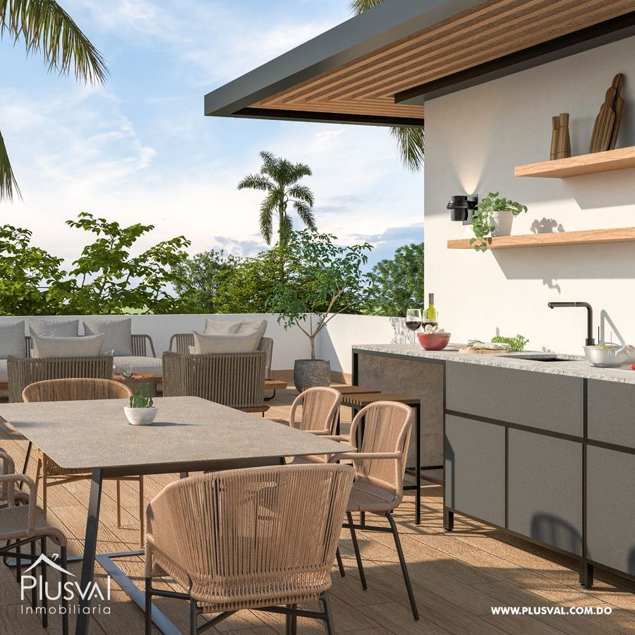 Townhouse de 3 habitaciones en Costa Cana – Con patio, terraza y piscina privada 463503