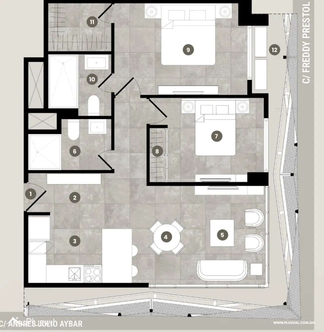 Apartamento en alquiler Amueblado en Piantini con vista a la Ciudad 525980