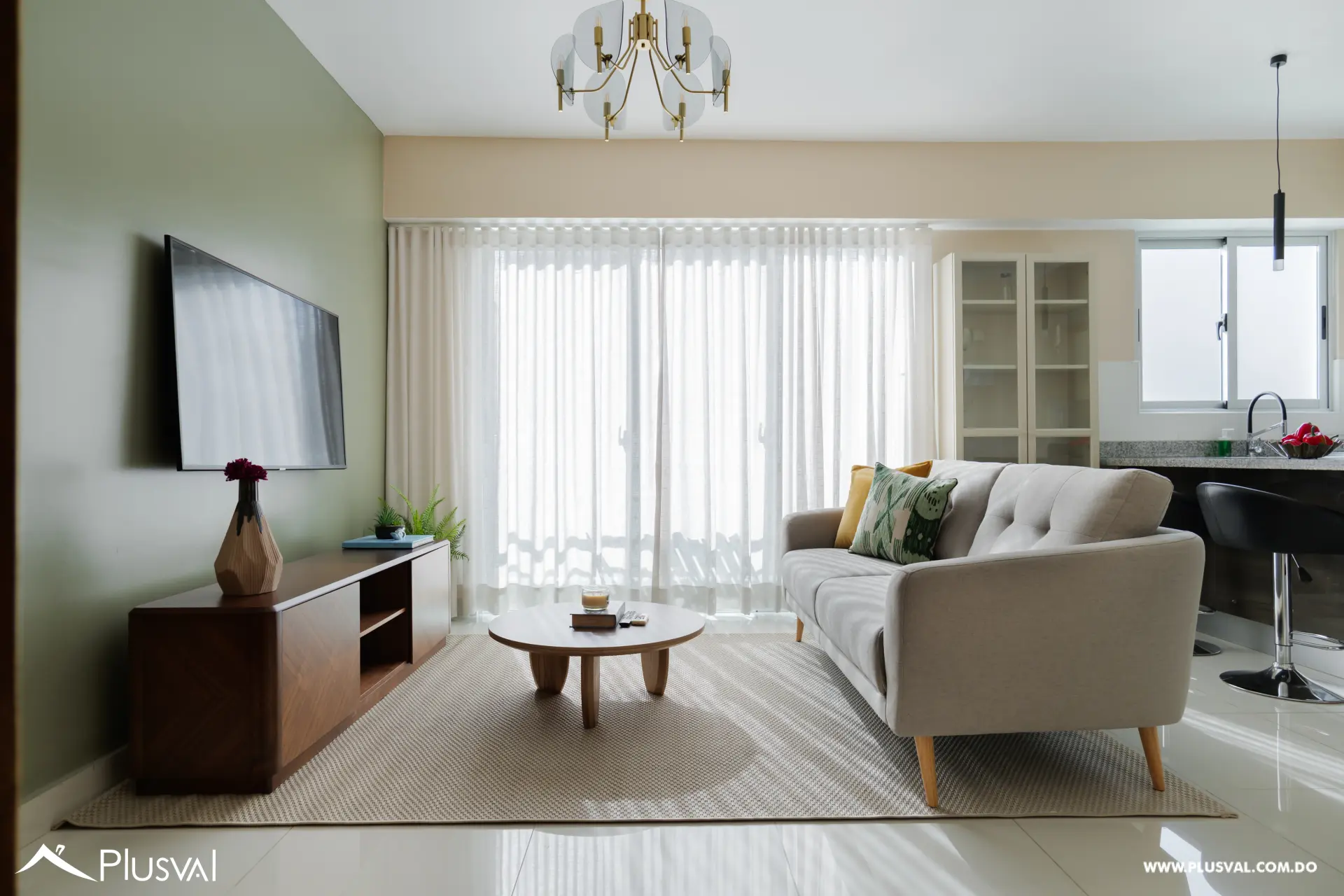 Apartamento de 1 habitación amueblado full en Piantini 517391