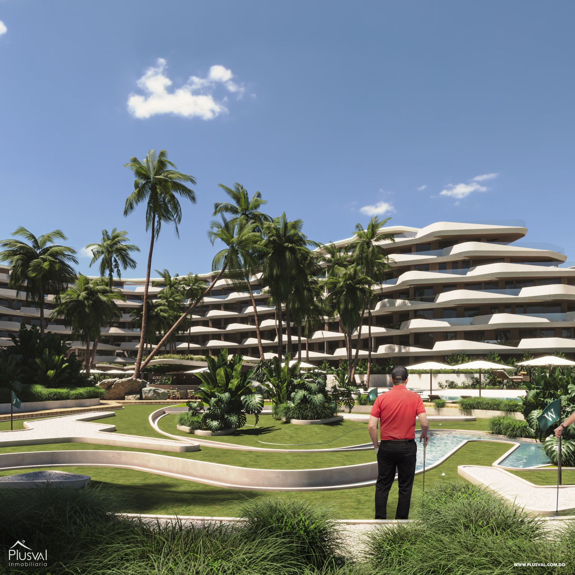 Apartamentos en venta con vista al campo de Golf-Cap Cana 236942