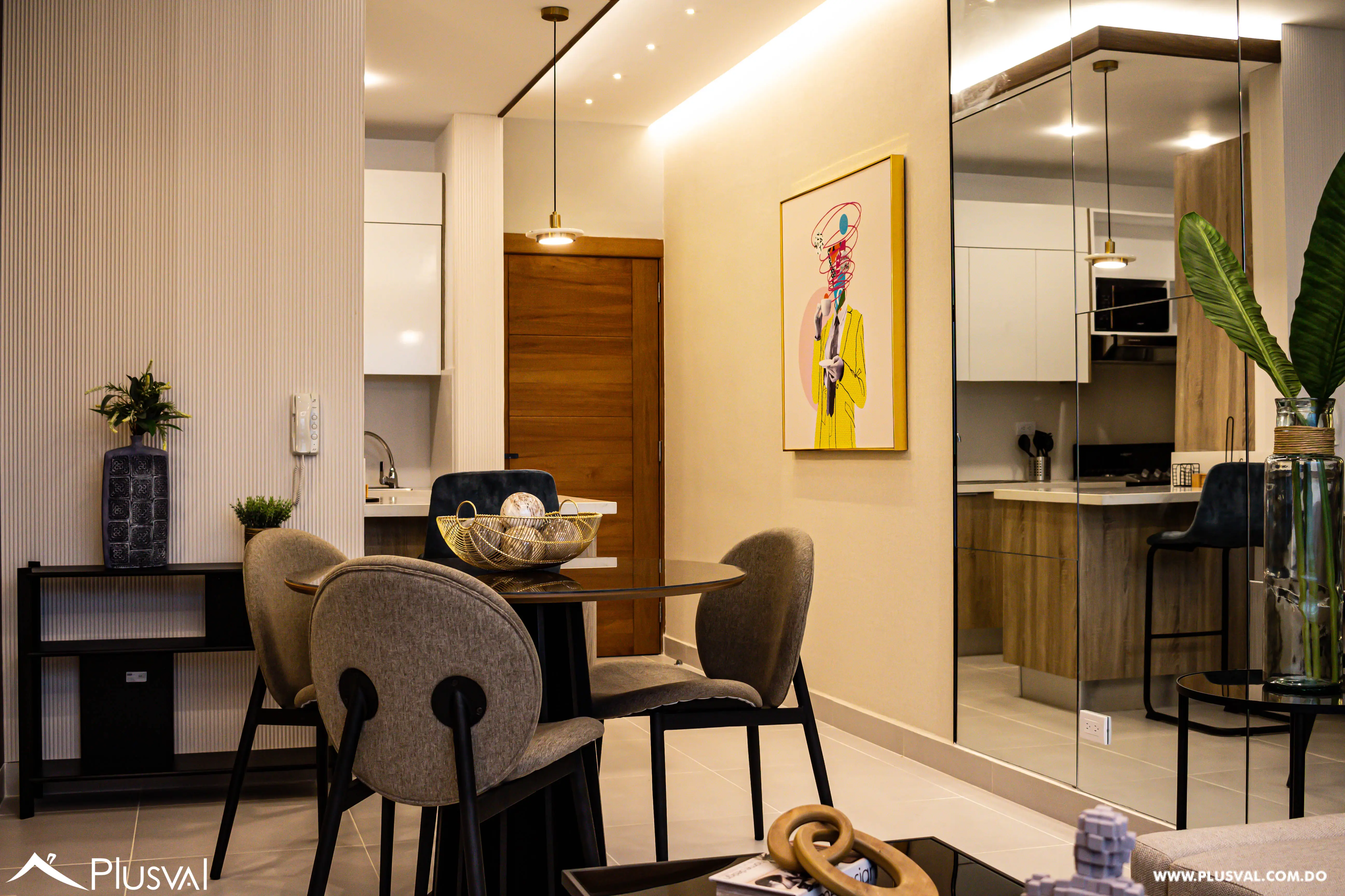 Apartamento en venta de 1 habitación amueblado en Evaristo Morales 492925