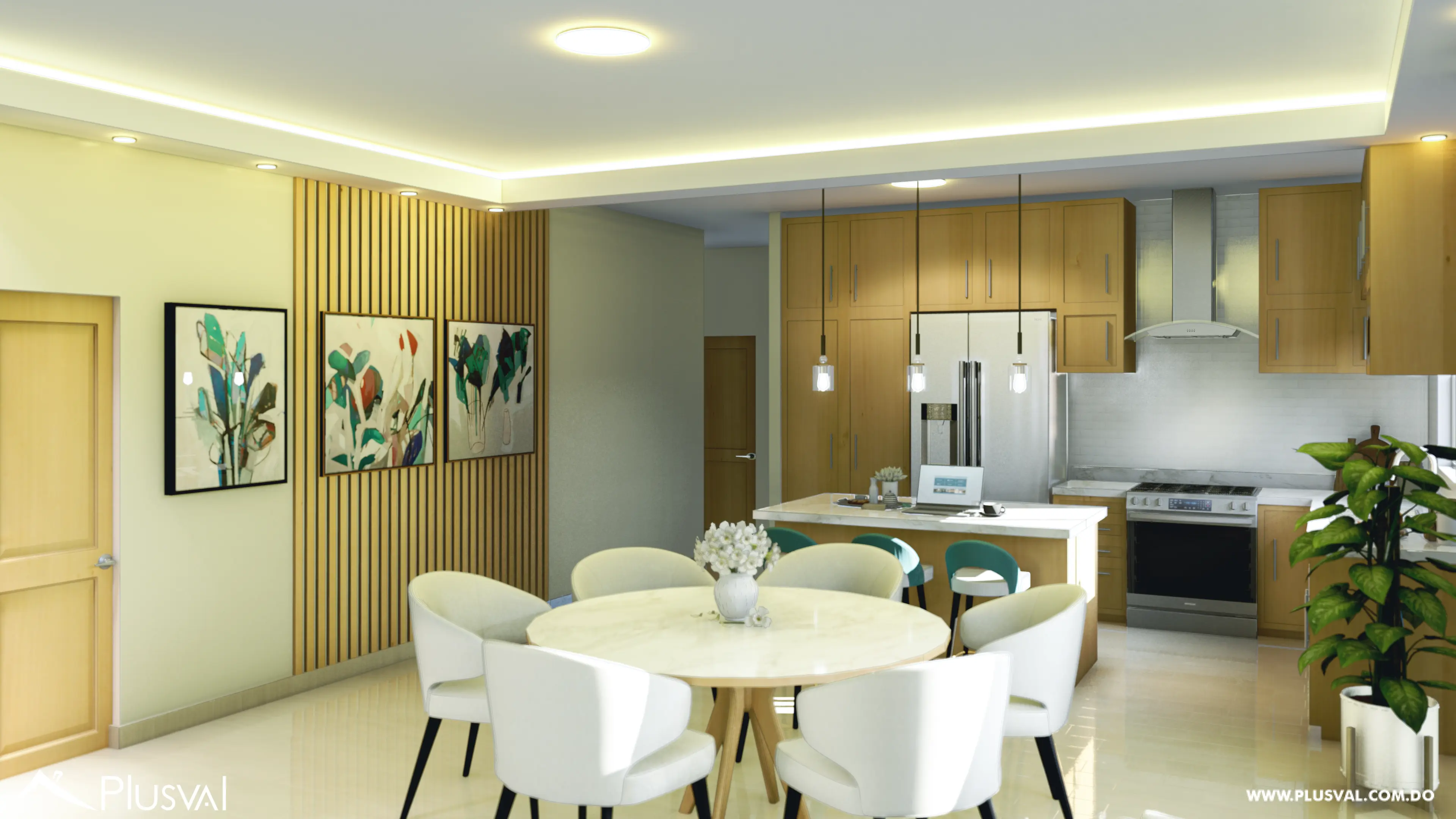 Apartamentos de 3 Habitaciones en Residencial de 3 Niveles en La Vega 521821