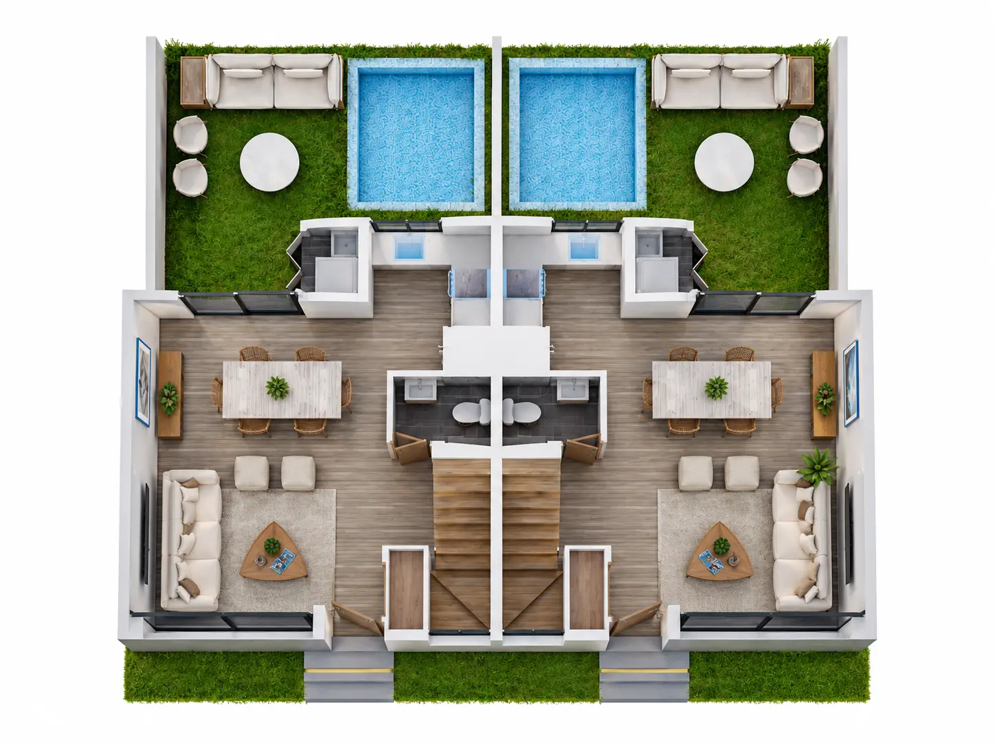 Casa tipo Townhouse de 2 Habitaciones con Patio en Residencial Bávaro PuntaCana 526218