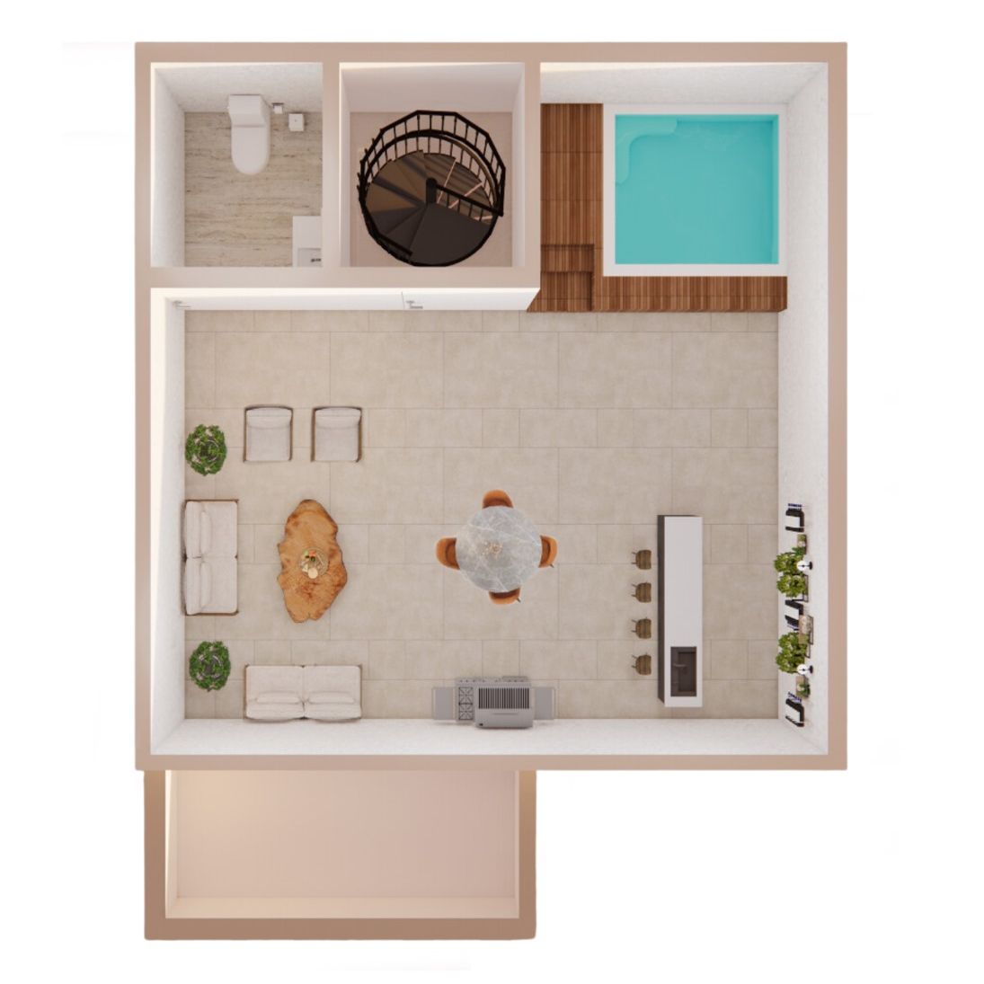 Apartamento de 1 Habitacion en Brisas de Punta Cana con Jacuzzi Incluido. 396445