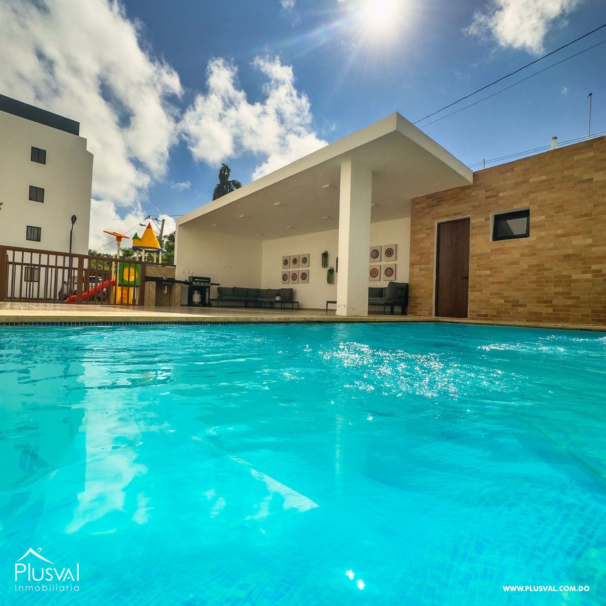 Apartamento de venta en Don Pedro con área social y piscina 424143