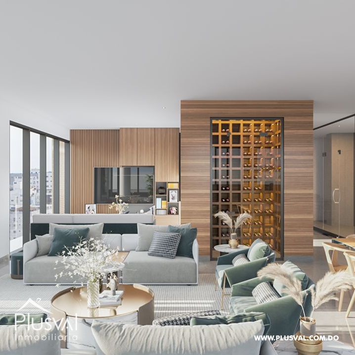 Lujosa torre, con un apartamento por piso en Naco 454182