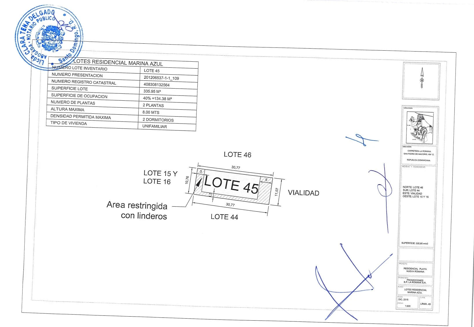 Venta de 2 lotes en conjunto para construccion de villas Duplex en playa Nueva Romana - Residencial Marina Azul 442336