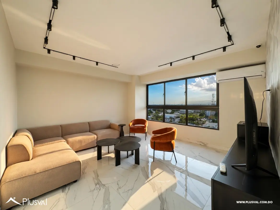 Moderno apartamento de 1 habitación con vista de revista 493349