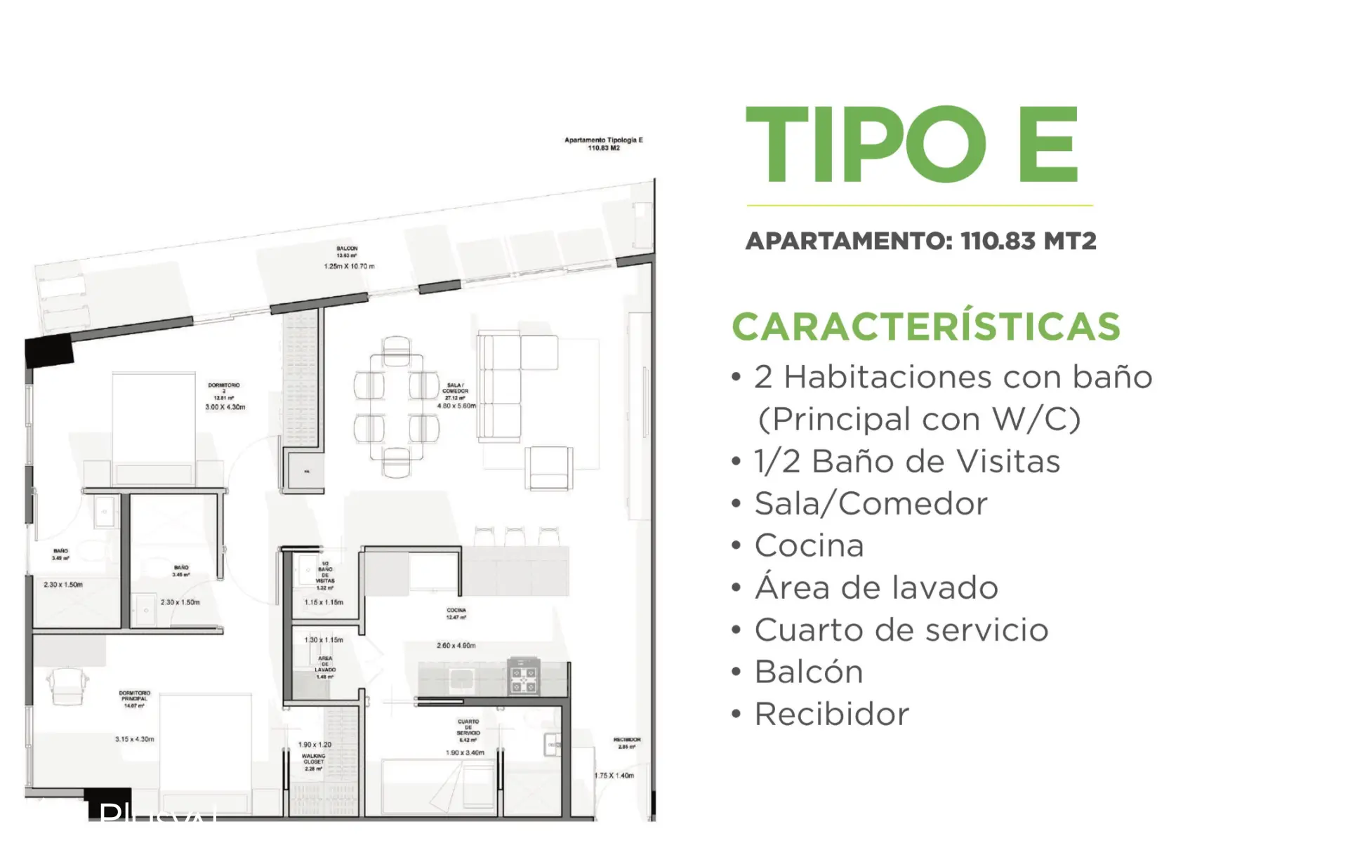 Apartamento en venta en Arroyo Hondo Viejo | 2 habitaciones y 2 parqueos 465779