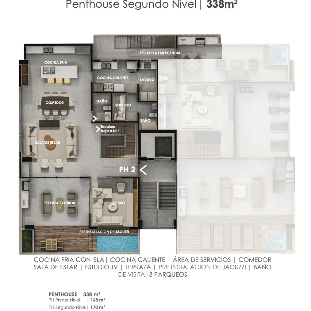 Penthouse en venta en Renacimiento | 4 habitaciones y terraza – Santo Domingo 385156