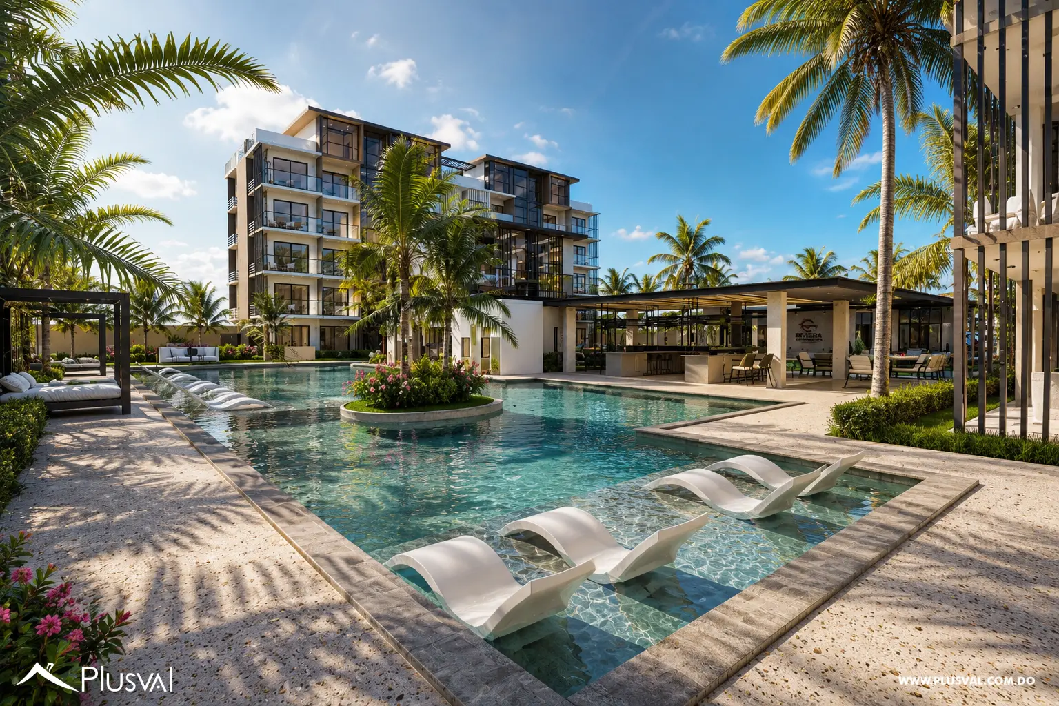 Apartamento de 1 Habitacion con Family Room y Terraza con Jacuzzi a minutos de Downtown PuntaCana.  Riviera Garden Deux 526639