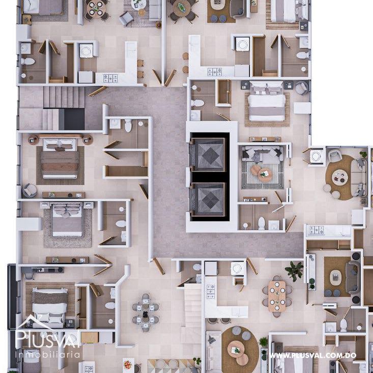 Apartamento en venta de 3 habitaciones en Evaristo Morales 458033