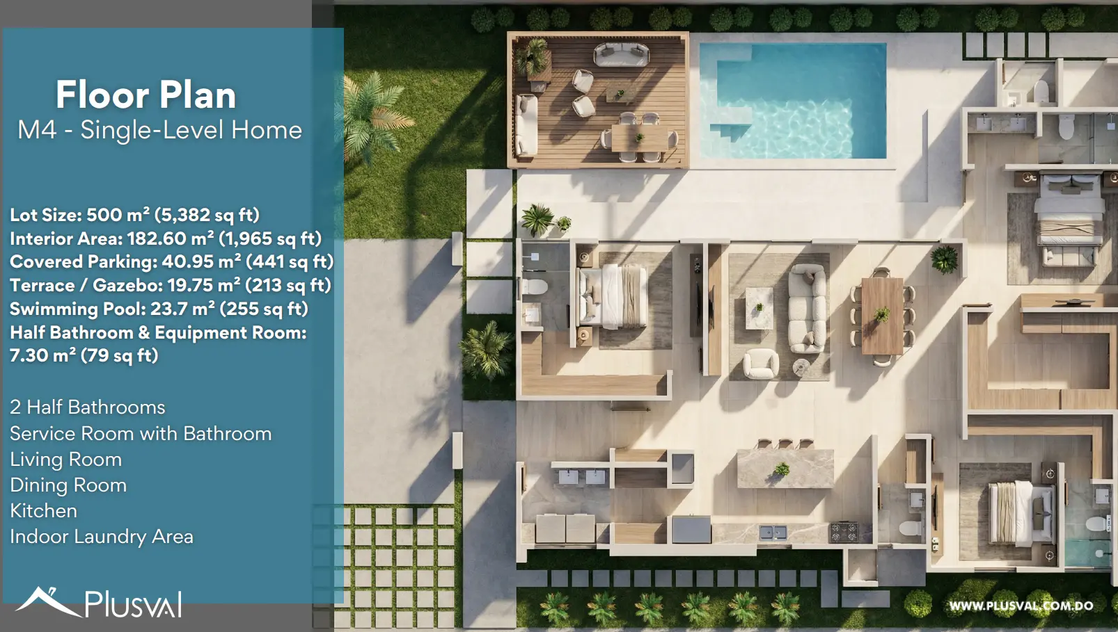 Espectacular Villa con Piscina de 2 Niveles de 3 Habitaciones. M4 Las Cayas at Vista Cana 508350