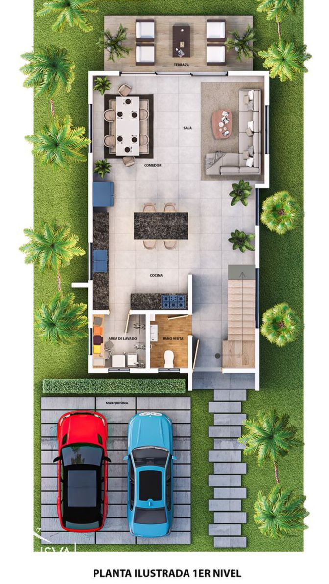 Casas de dos niveles en Punta Cana 216597
