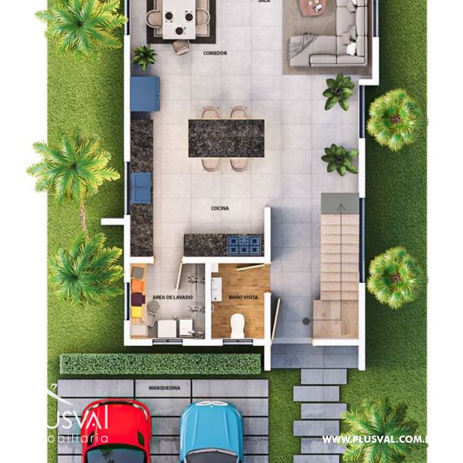 Casas de dos niveles en Punta Cana 216630