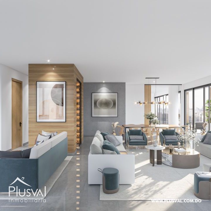 Lujosa torre, con un apartamento por piso en Naco 454184