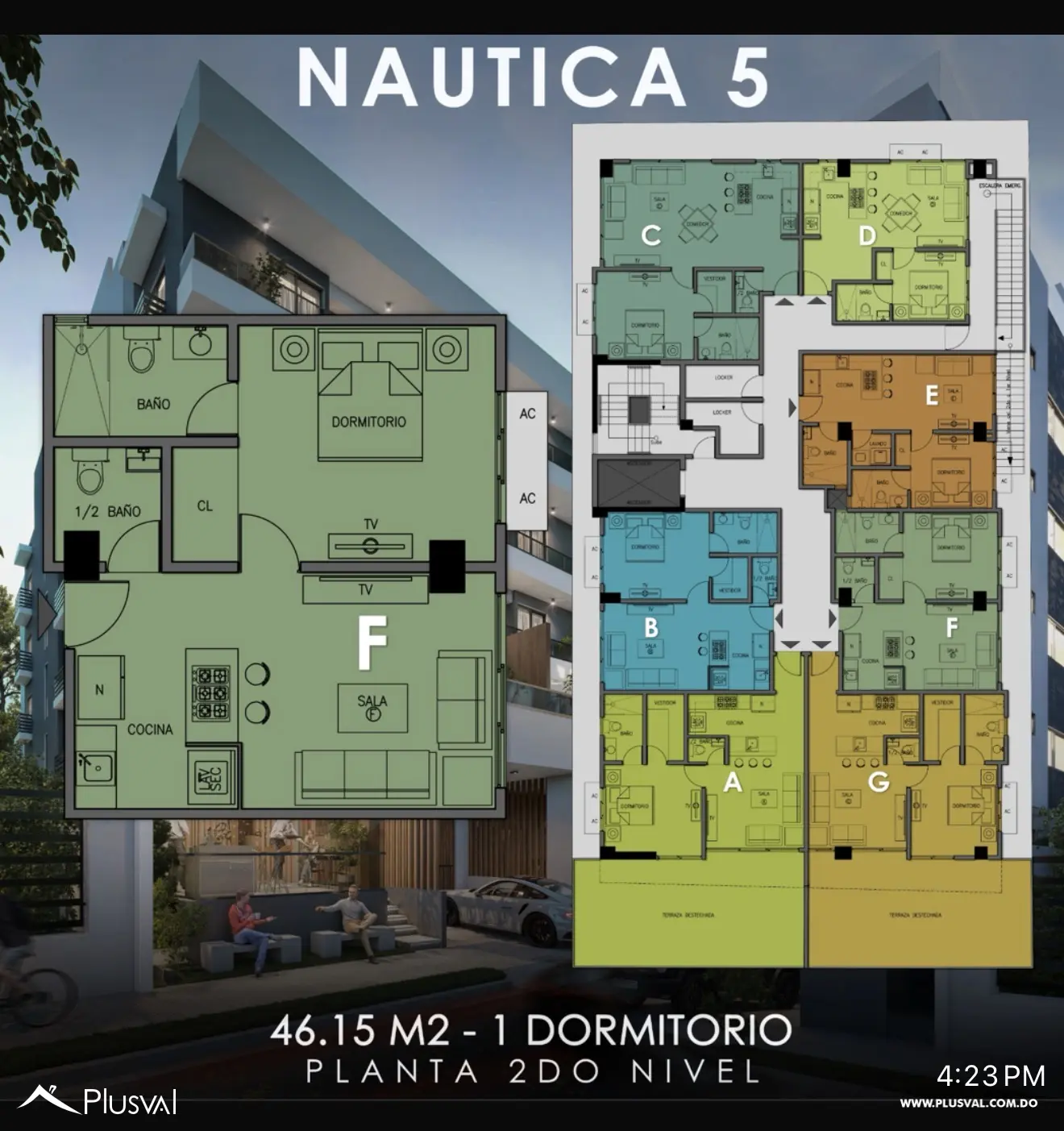 Apartamentos en planos, en venta, todos de 1 habitación 508893